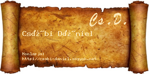 Csábi Dániel névjegykártya